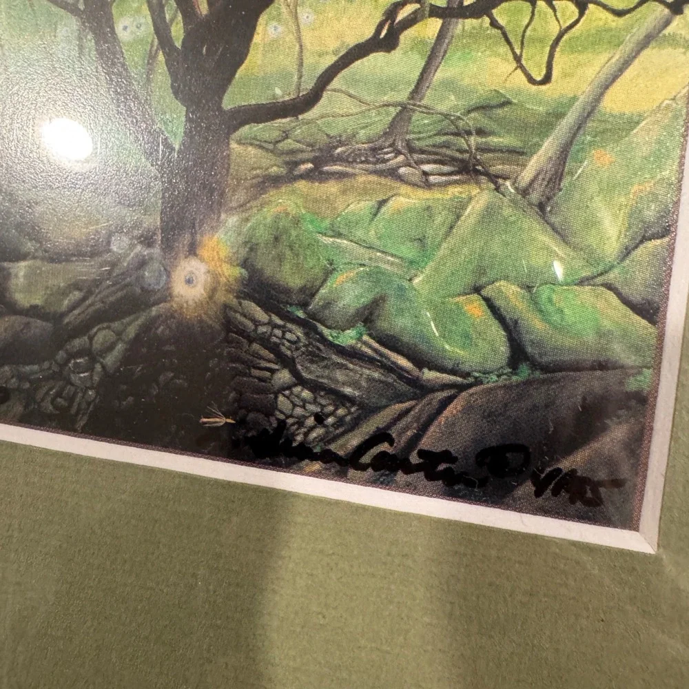 New Sealed Handpainted Prints Tree and Galactic Arm in Arm Friendship